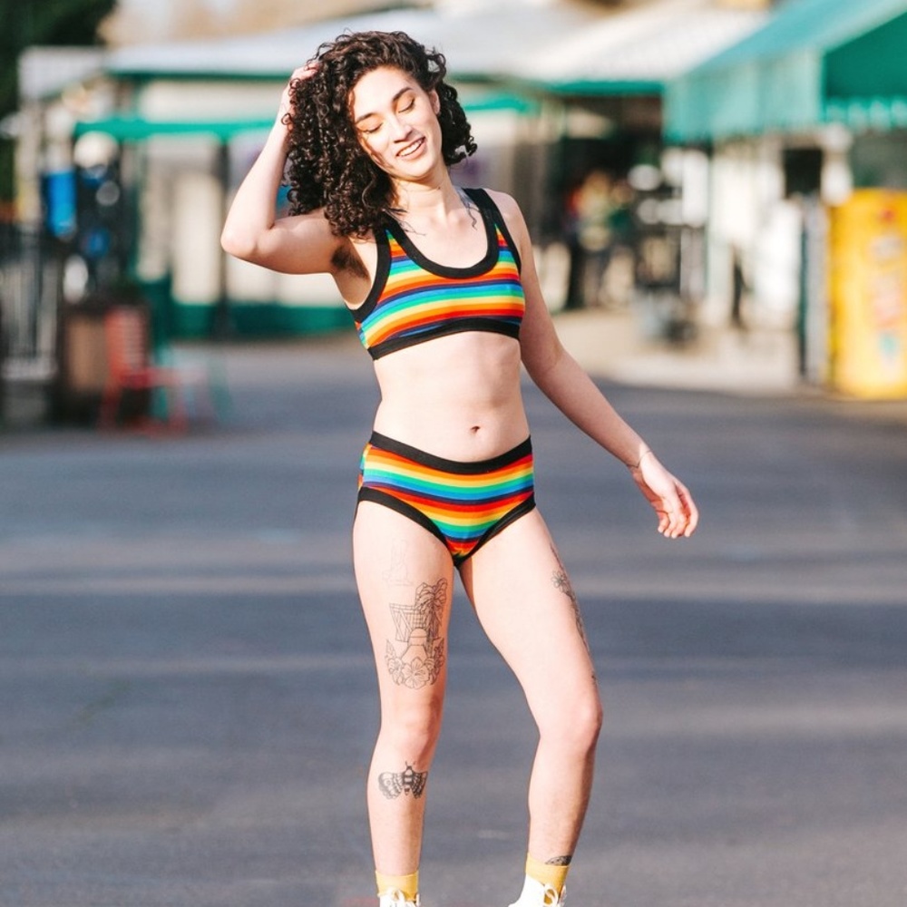 Thunderpants Hipster Rainbow Stripe panties